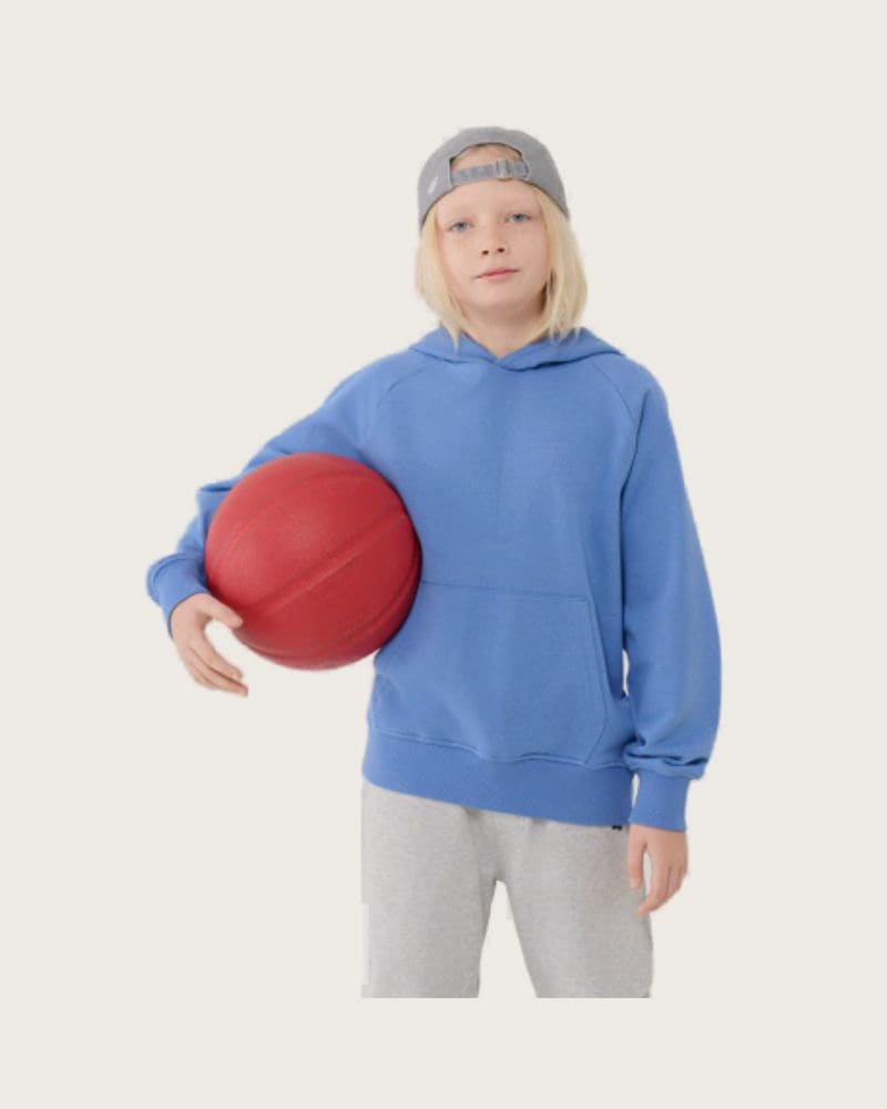 Chlapčenská mikina s kapucňou 4F JUNIOR SWEATSHIRT M1712-34S-LIGHT BLUE