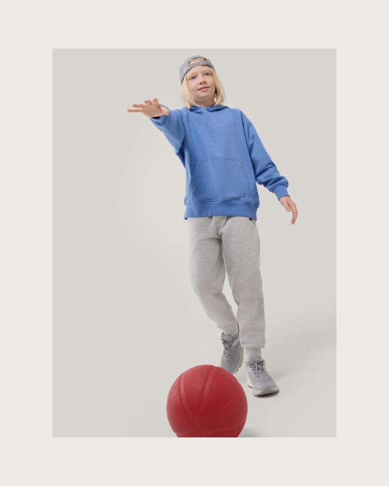 Chlapčenská mikina s kapucňou 4F JUNIOR SWEATSHIRT M1712-34S-LIGHT BLUE – fotka 5