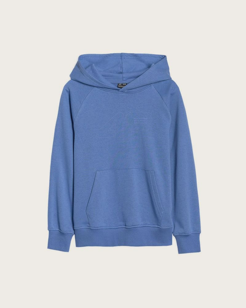 Chlapčenská mikina s kapucňou 4F JUNIOR SWEATSHIRT M1712-34S-LIGHT BLUE – fotka 6