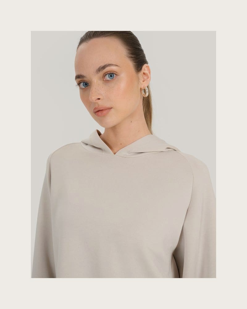 Dámska mikina s kapucňou 4F SWEATSHIRT F1562-83S-BEIGE – fotka 7