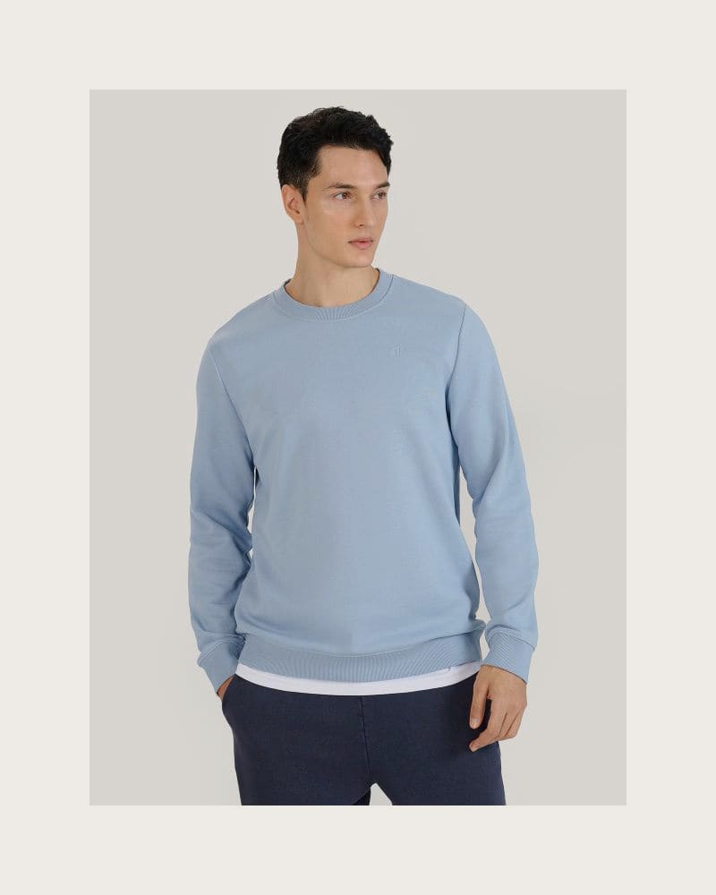 Pánska mikina 4F SWEATSHIRT M1622-34S-LIGHT BLUE – fotka 2