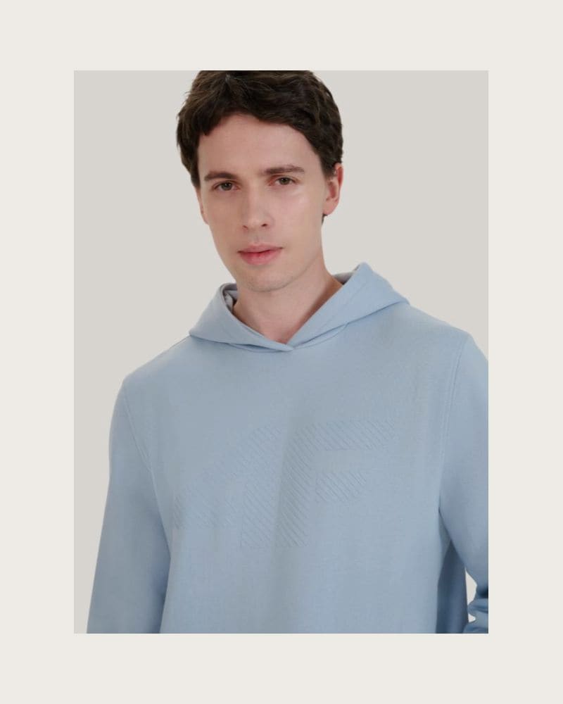 Pánska mikina s kapucňou 4F SWEATSHIRT M1621-34S-LIGHT BLUE – fotka 2