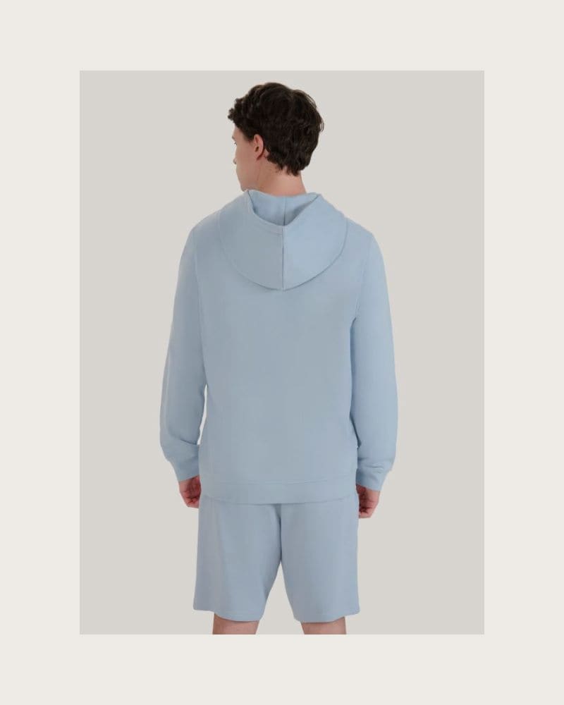 Pánska mikina s kapucňou 4F SWEATSHIRT M1621-34S-LIGHT BLUE – fotka 3