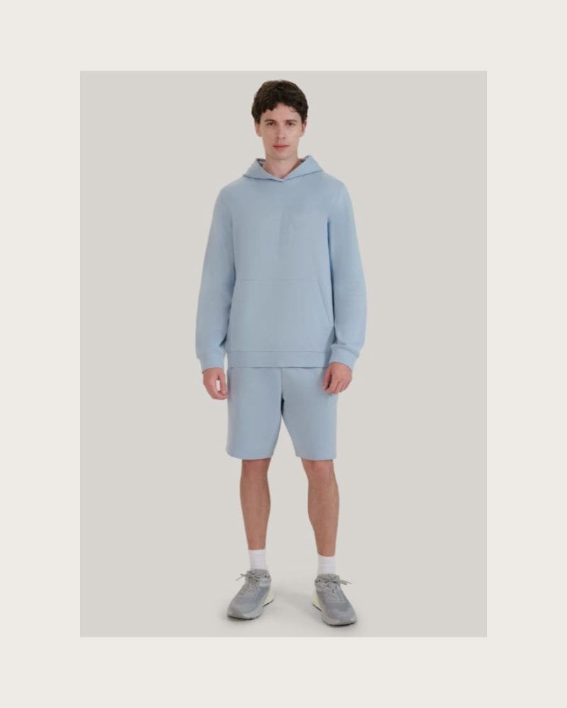 Pánska mikina s kapucňou 4F SWEATSHIRT M1621-34S-LIGHT BLUE – fotka 4