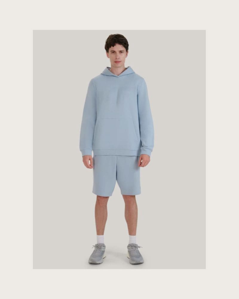 Pánska mikina s kapucňou 4F SWEATSHIRT M1621-34S-LIGHT BLUE – fotka 5