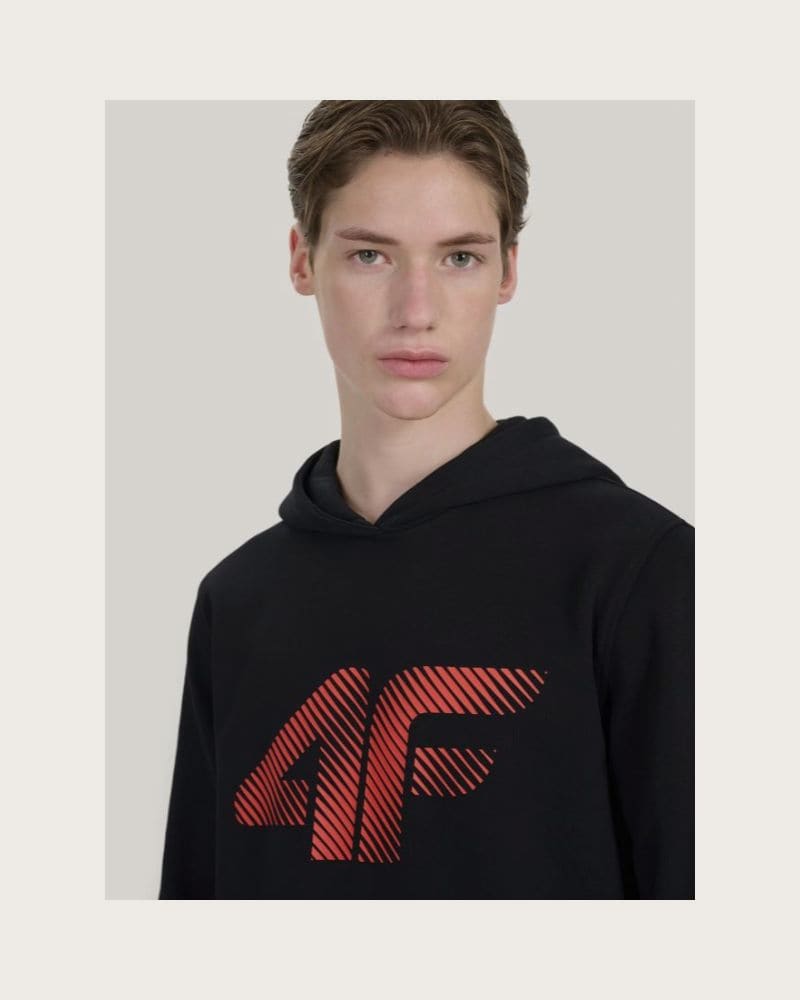 Pánska mikina s kapucňou 4F SWEATSHIRT M1766-020S-DEEP BLACK – fotka 2