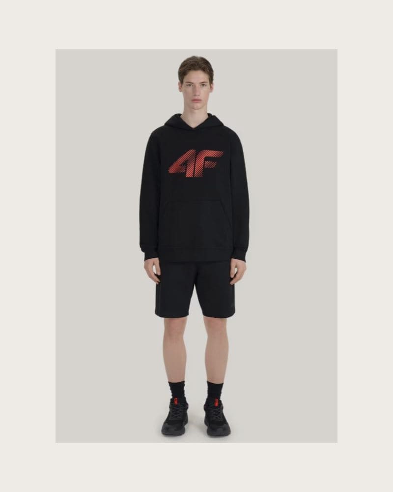 Pánska mikina s kapucňou 4F SWEATSHIRT M1766-020S-DEEP BLACK – fotka 5