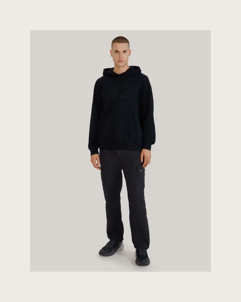 Pánska mikina s kapucňou 4F SWEATSHIRT M1585-20S-DEEP BLACK – fotka 4