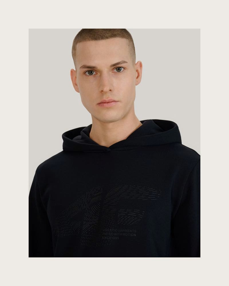 Pánska mikina s kapucňou 4F SWEATSHIRT M1585-20S-DEEP BLACK – fotka 5