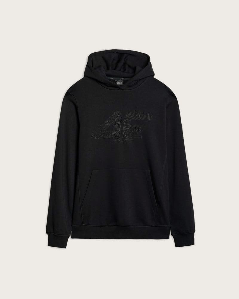 Pánska mikina s kapucňou 4F SWEATSHIRT M1585-20S-DEEP BLACK – fotka 6