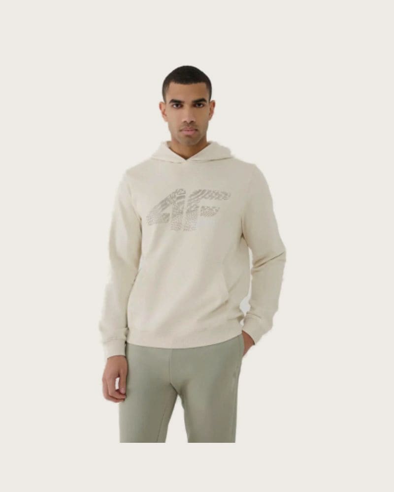 Pánska mikina s kapucňou 4F SWEATSHIRT M1585-12S-CREME