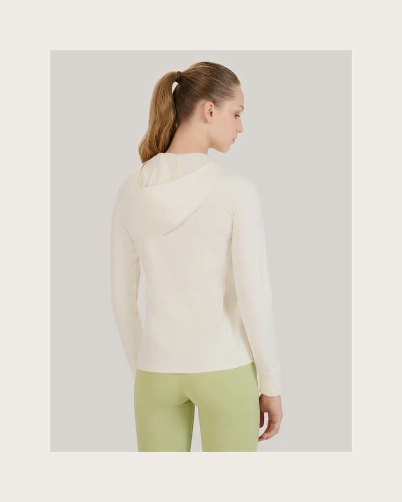 Dámska tréningová mikina so zipsom 4F SWEATSHIRT FNK F467-11S-OFF WHITE – fotka 3