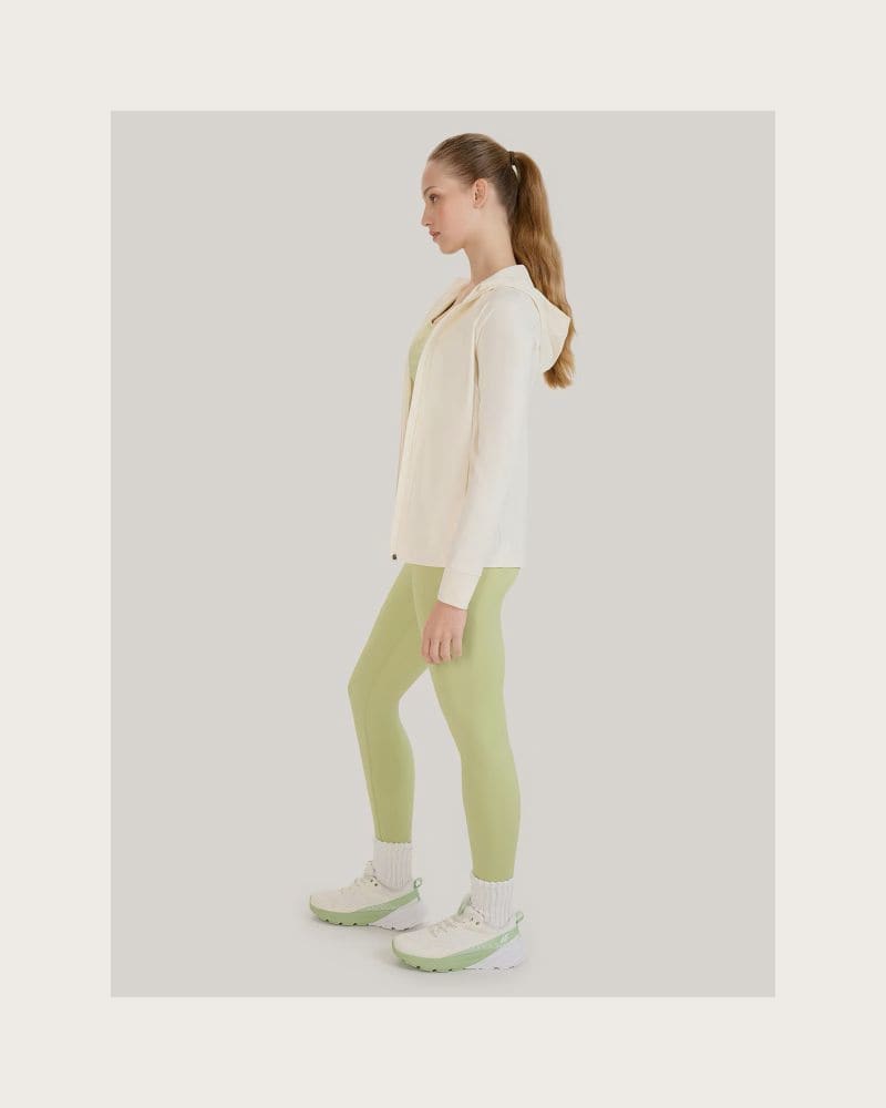 Dámska tréningová mikina so zipsom 4F SWEATSHIRT FNK F467-11S-OFF WHITE – fotka 6