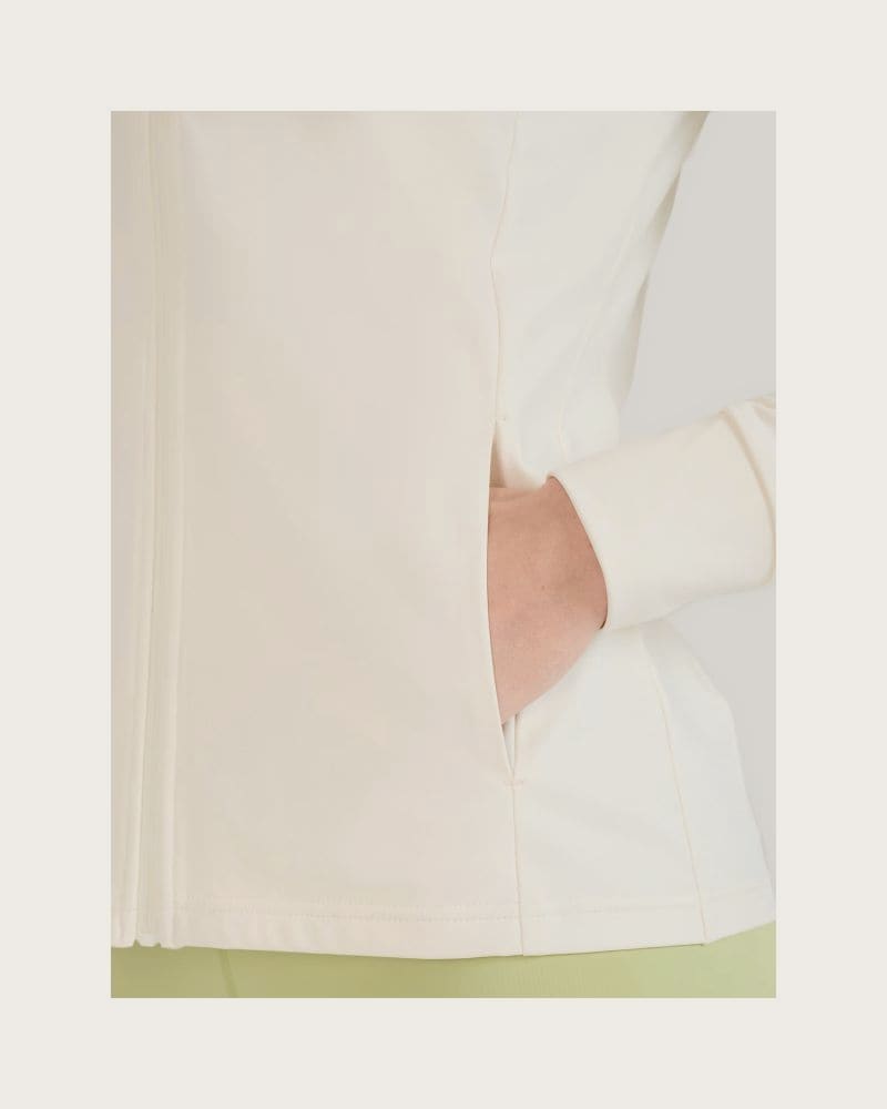 Dámska tréningová mikina so zipsom 4F SWEATSHIRT FNK F467-11S-OFF WHITE – fotka 8