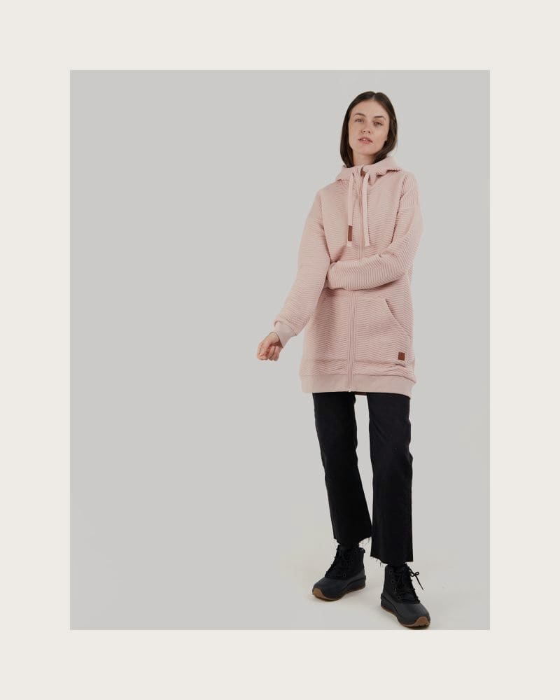 Dámska mikina so zipsom FUNDANGO Blanka Pullover-330-rose – fotka 3