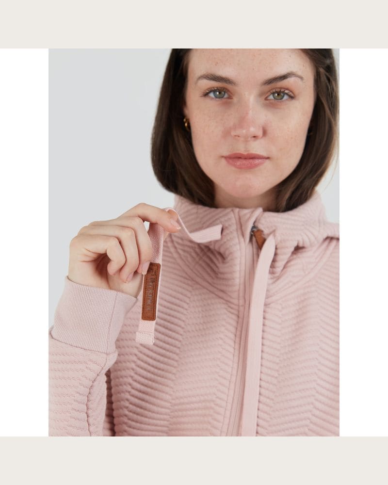 Dámska mikina so zipsom FUNDANGO Blanka Pullover-330-rose – fotka 4