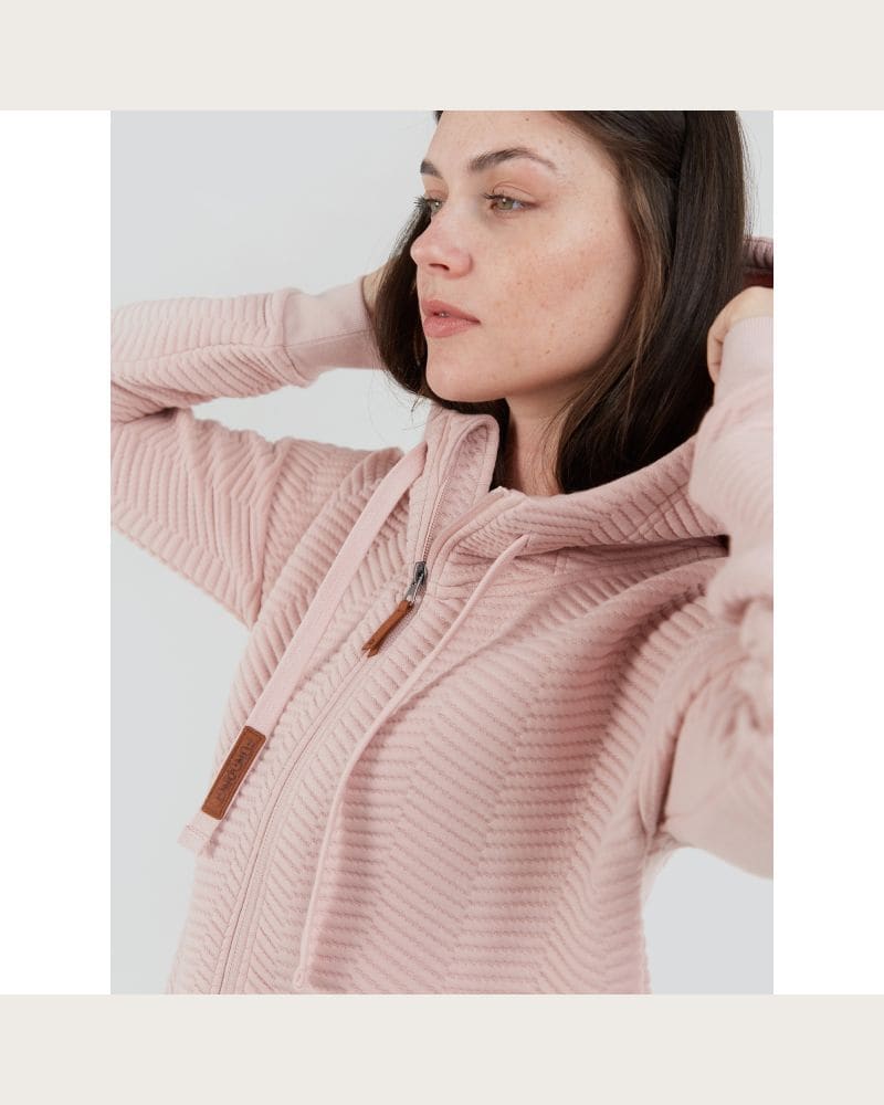 Dámska mikina so zipsom FUNDANGO Blanka Pullover-330-rose – fotka 5
