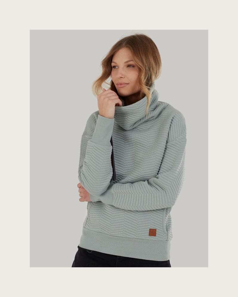 Dámska mikina FUNDANGO Aliz Pullover-528-fern – fotka 2