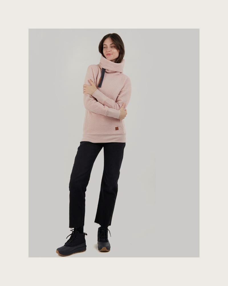 Dámska mikina FUNDANGO Aliz Pullover-330-rose – fotka 4
