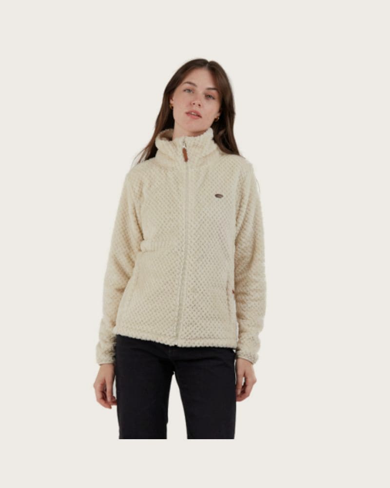 Dámska mikina so zipsom FUNDANGO Shiren Fleece Jacket-150-butter