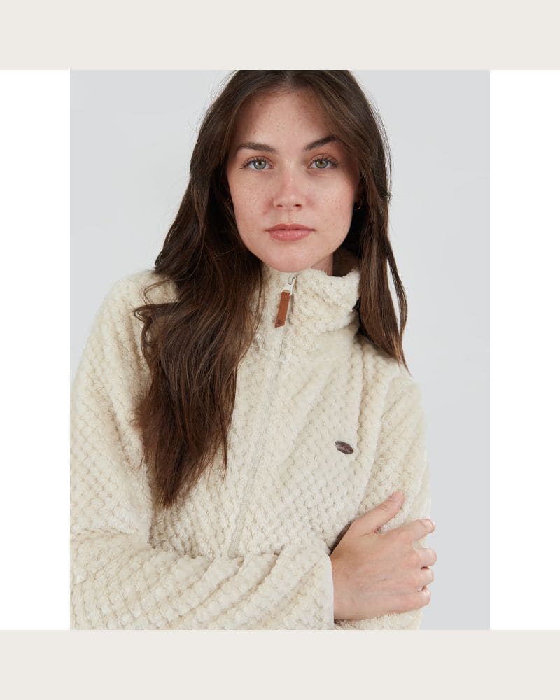 Dámska mikina so zipsom FUNDANGO Shiren Fleece Jacket-150-butter – fotka 4