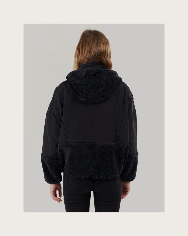 Dámska mikina so zipsom FUNDANGO Sansa Hybrid Jacket-780-antracit – fotka 3