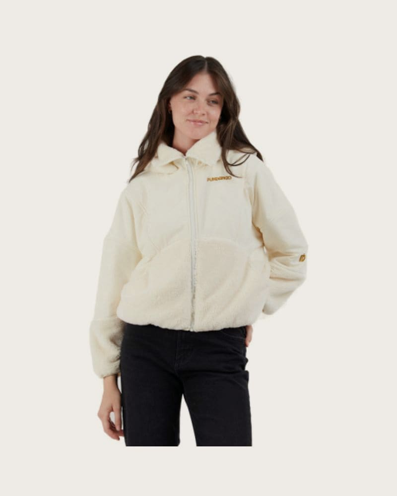 Dámska mikina so zipsom FUNDANGO Sansa Hybrid Jacket-150-butter