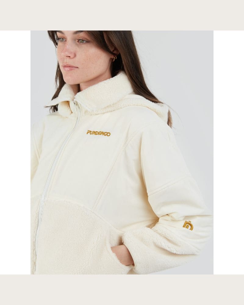 Dámska mikina so zipsom FUNDANGO Sansa Hybrid Jacket-150-butter – fotka 2
