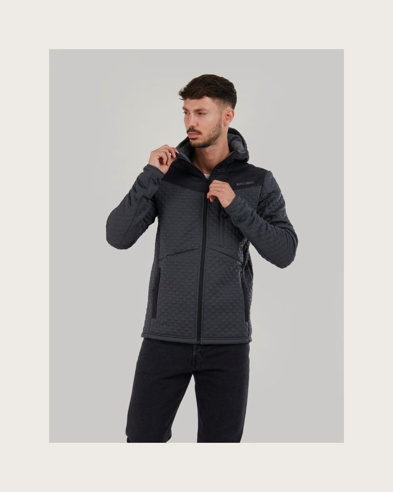 Pánska mikina so zipsom FUNDANGO Ashford Insulated Fleece Jacket-755-steel – fotka 2