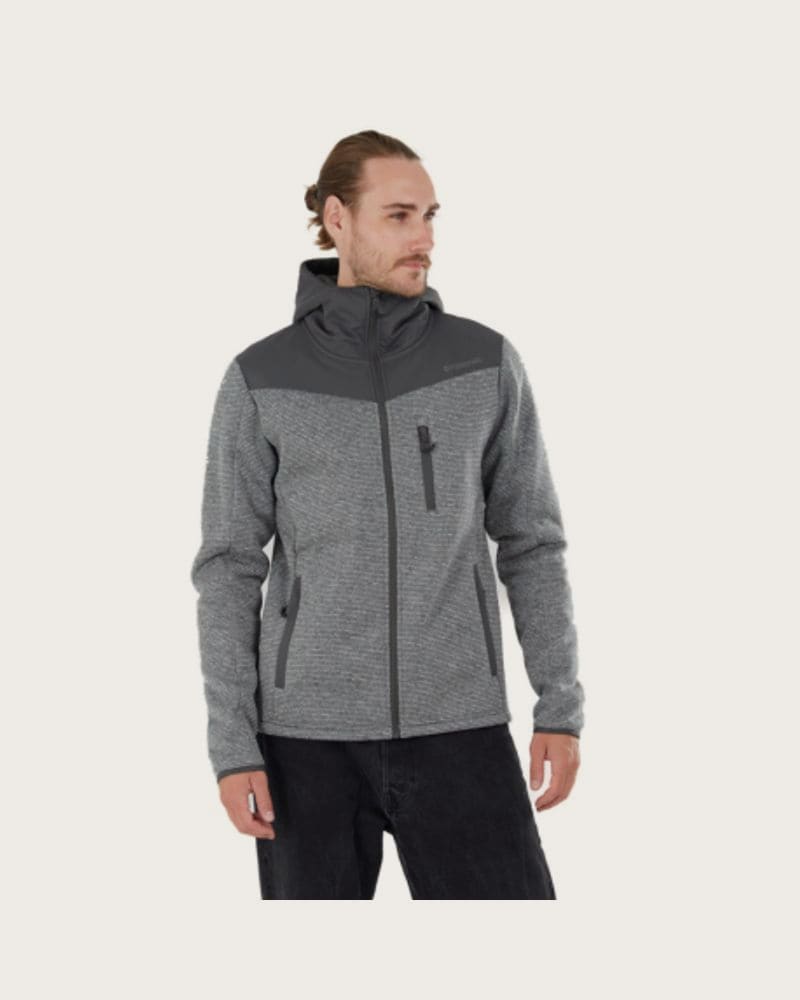 Pánska mikina so zipsom FUNDANGO Ashford Insulated Fleece Jacket-745-grey heather