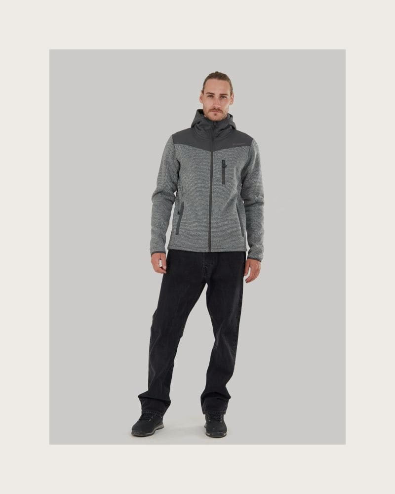 Pánska mikina so zipsom FUNDANGO Ashford Insulated Fleece Jacket-745-grey heather – fotka 3