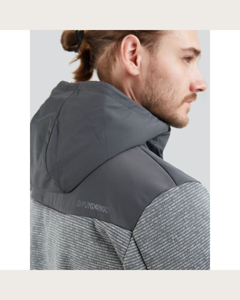Pánska mikina so zipsom FUNDANGO Ashford Insulated Fleece Jacket-745-grey heather – fotka 4