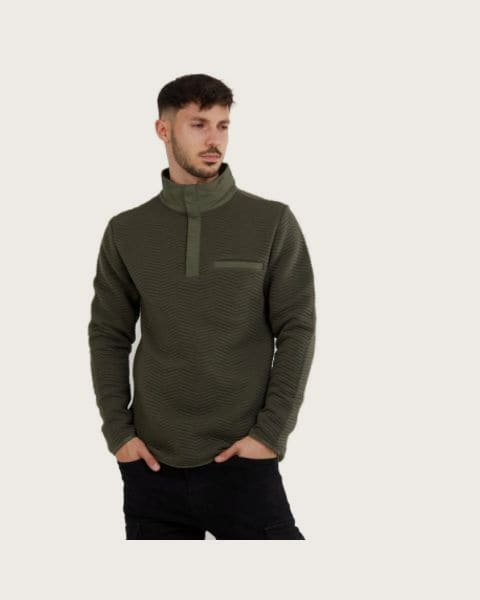 Pánska mikina FUNDANGO Vertigo Sweatshirt-590-oliv