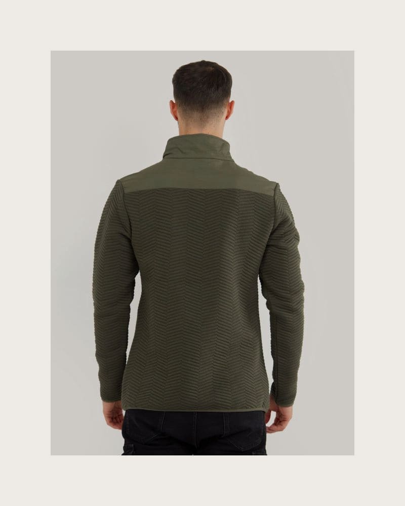 Pánska mikina FUNDANGO Vertigo Sweatshirt-590-oliv – fotka 2