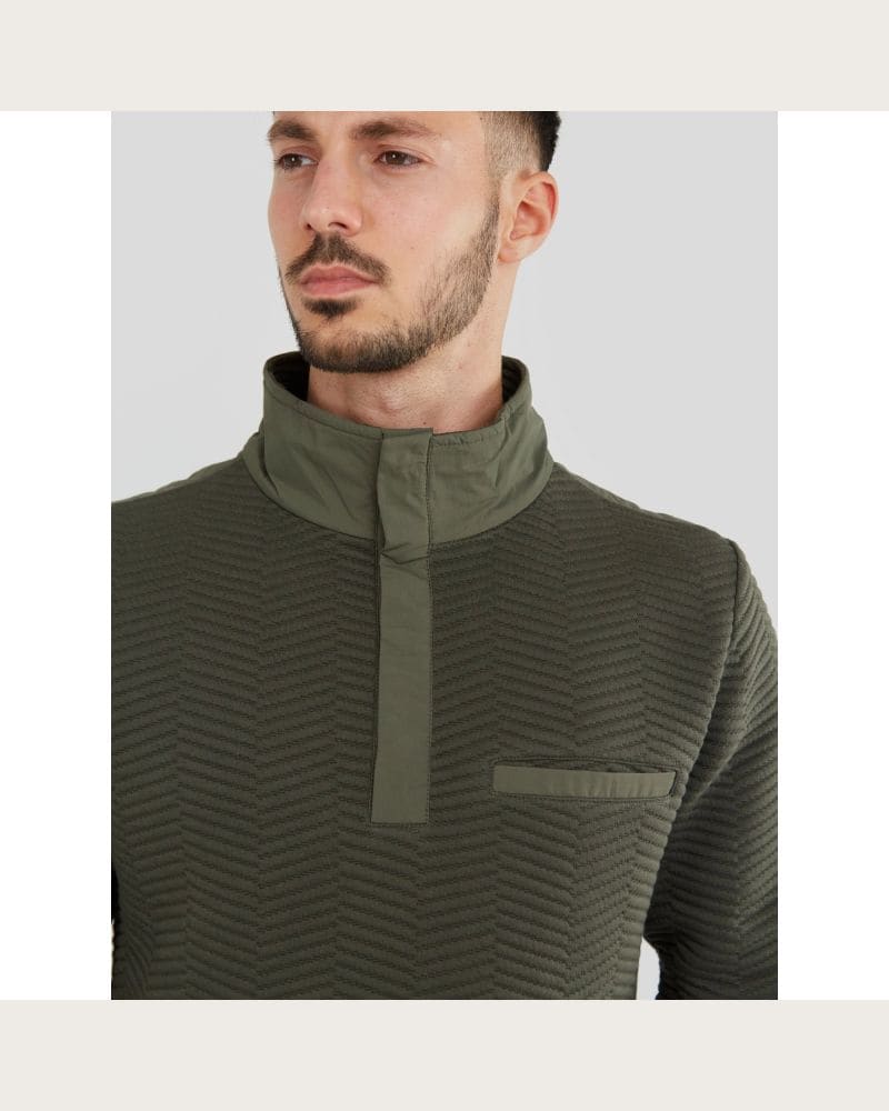 Pánska mikina FUNDANGO Vertigo Sweatshirt-590-oliv – fotka 4