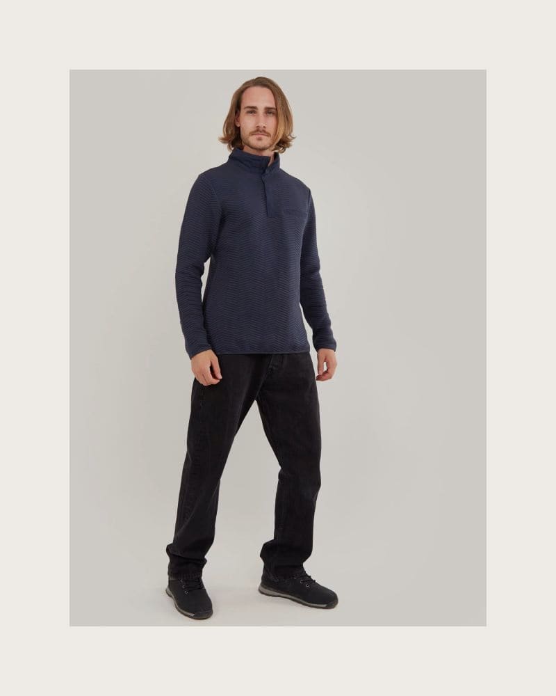 Pánska mikina FUNDANGO Vertigo Sweatshirt-486-patriot blue – fotka 4