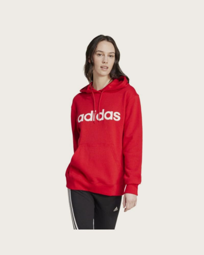 Dámska mikina s kapucňou ADIDAS W LIN FT HD-IY9187-Red