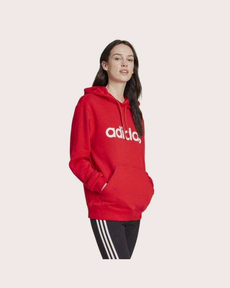 Dámska mikina s kapucňou ADIDAS W LIN FT HD-IY9187-Red – fotka 2