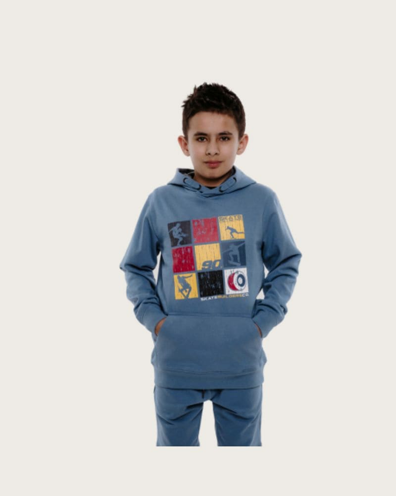 Chlapčenská mikina s kapucňou AUTHORITY H-SKATER90 B blue