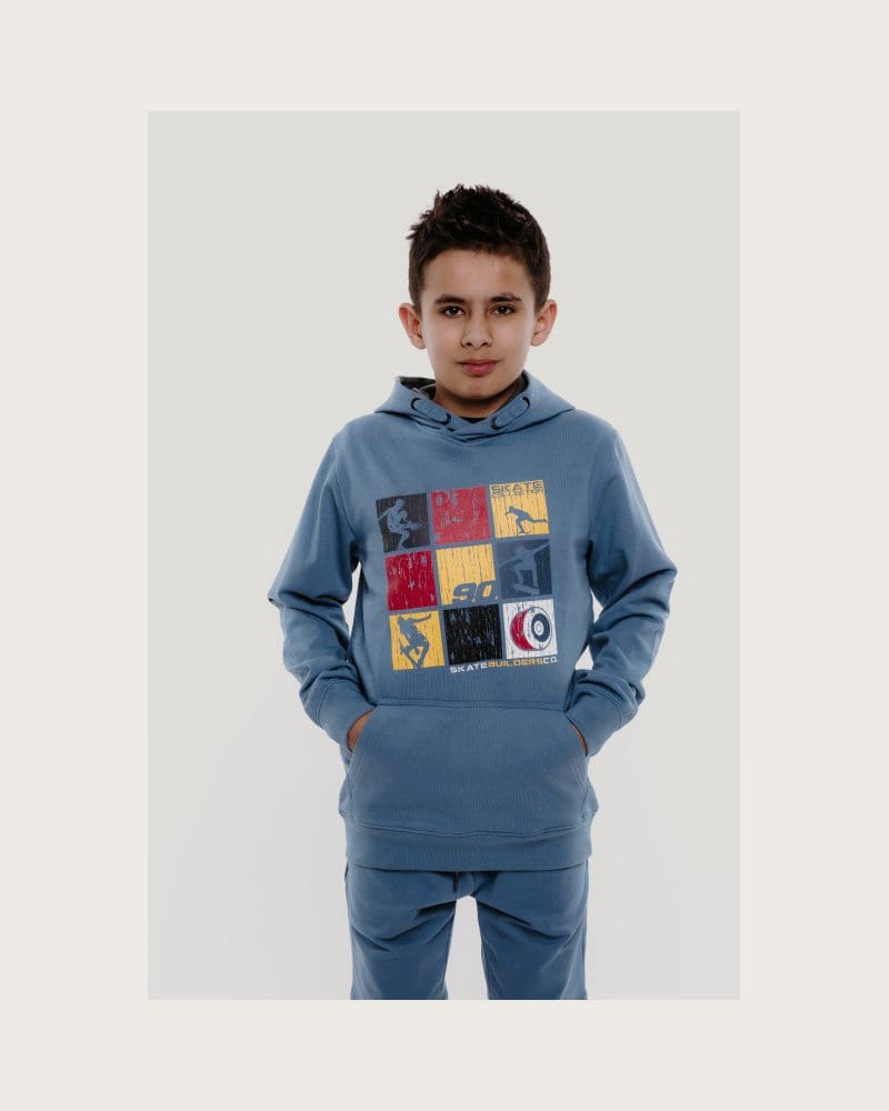 Chlapčenská mikina s kapucňou AUTHORITY H-SKATER90 B blue – fotka 2