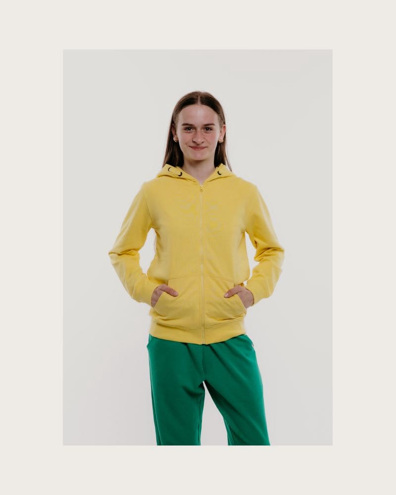 Dievčenská mikina so zipsom AUTHORITY H-TEEN ZIP G yellow – fotka 2