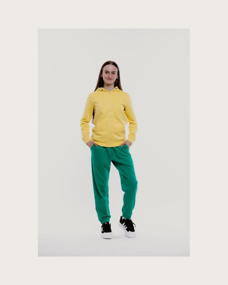 Dievčenská mikina so zipsom AUTHORITY H-TEEN ZIP G yellow – fotka 4
