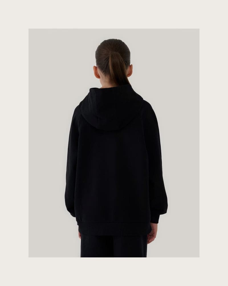 Dievčenská mikina s kapucňou 4F JUNIOR SWEATSHIRT F1478-20S-DEEP BLACK – fotka 3