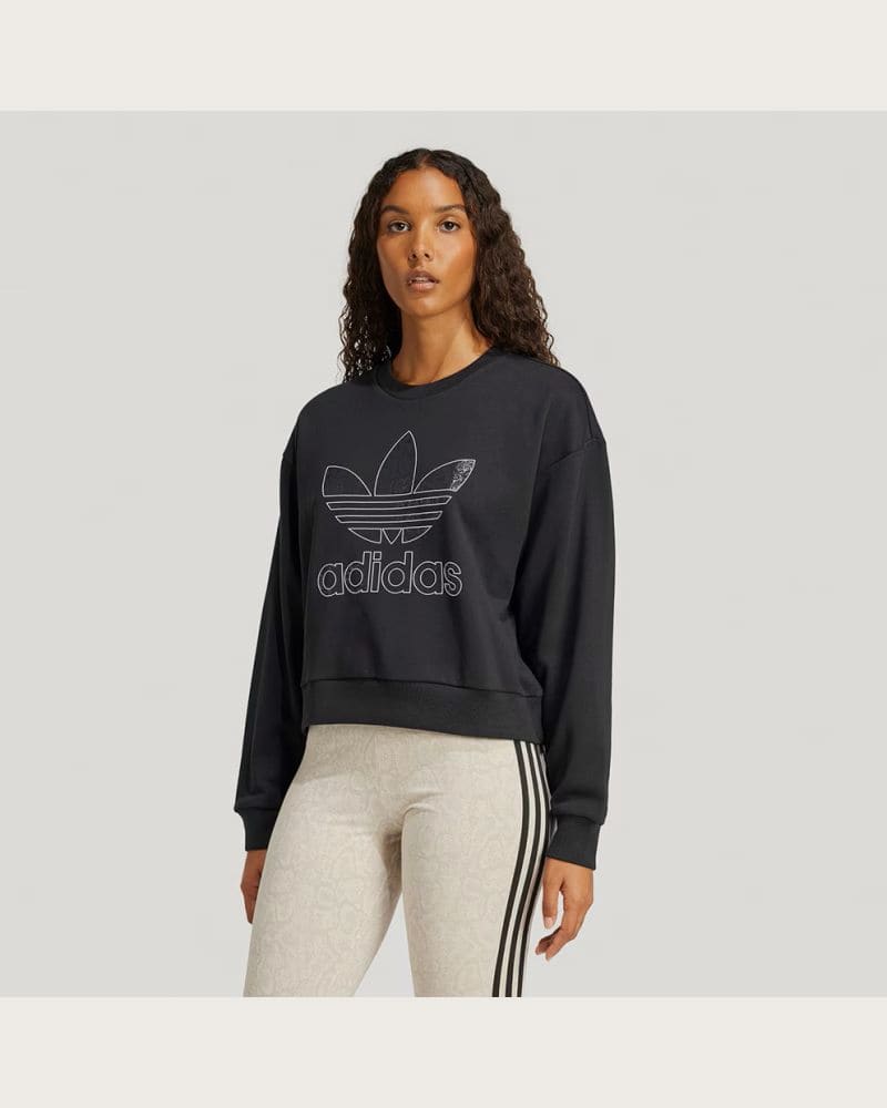 Dámska mikina ADIDAS ORIGINALS SNAKE CREW-BLACK – fotka 2
