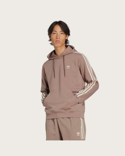Pánska mikina s kapucňou ADIDAS ORIGINALS 3-STRIPES HOODY-TRABRN