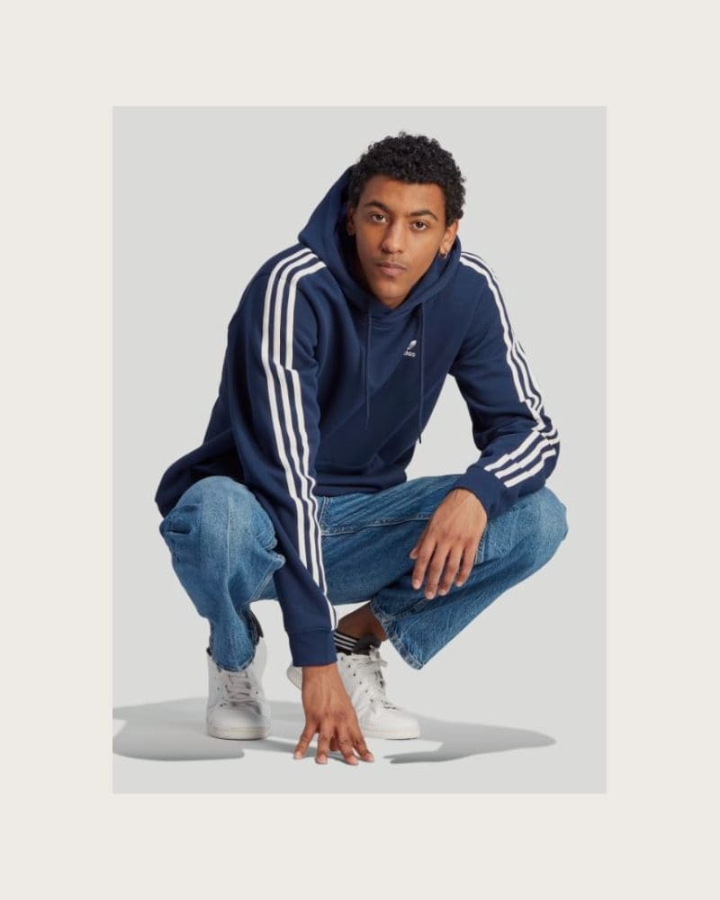 Pánska mikina s kapucňou ADIDAS ORIGINALS 3-STRIPES HOODY-NINDIG – fotka 3