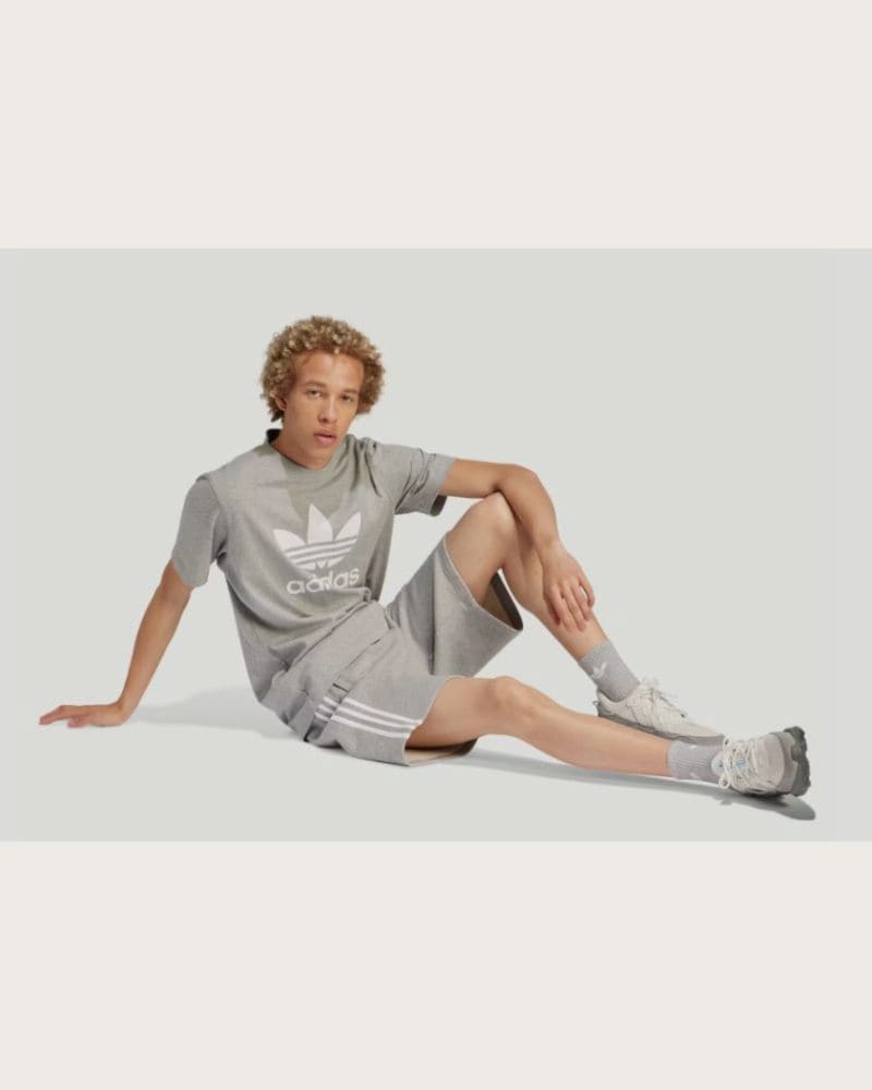 Pánske teplákové kraťasy ADIDAS ORIGINALS 3-STRIPE SHORT-MGREYH – fotka 3