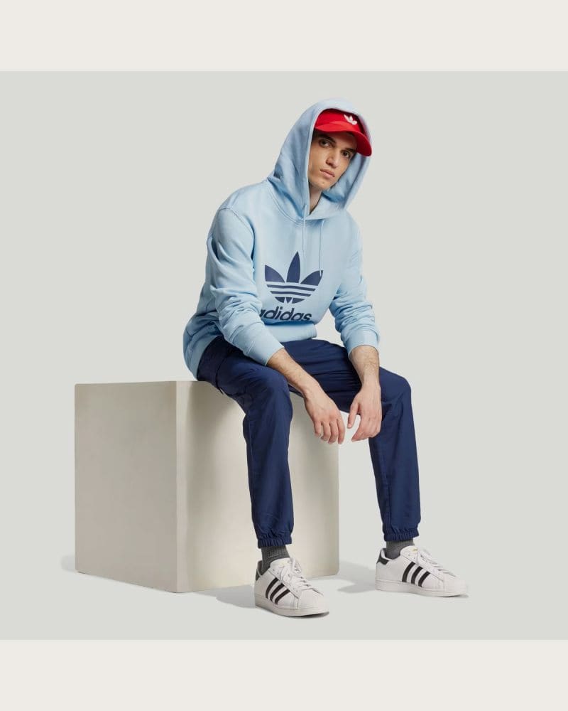 Pánska mikina s kapucňou ADIDAS ORIGINALS TREFOIL HOODY-CLESKY – fotka 4