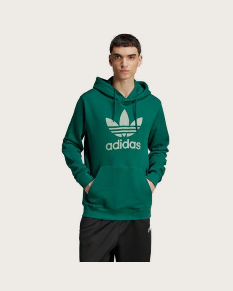 Pánska mikina s kapucňou ADIDAS ORIGINALS TREFOIL HOODY-CGREEN