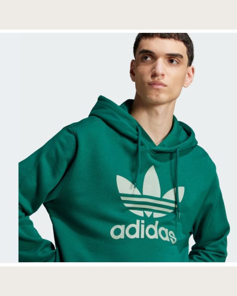Pánska mikina s kapucňou ADIDAS ORIGINALS TREFOIL HOODY-CGREEN – fotka 4